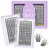 B&Q Individual Eyelashes, Pack of 208 DIY Lash Clusters for