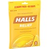 HALLS Relief Honey Lemon Cough Drops, Economy Pack, 80 Drops