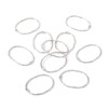 PandaHall 10pcs Alloy Oval Open Back Bezel Pendants - Platinum
