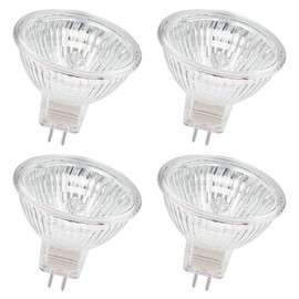 EKSAVE MR16 Halogen Bulbs 12V 50W GU5.3 Bi-Pin Base Spotlight Dimmable Warm White 2700K（4 Pcs）