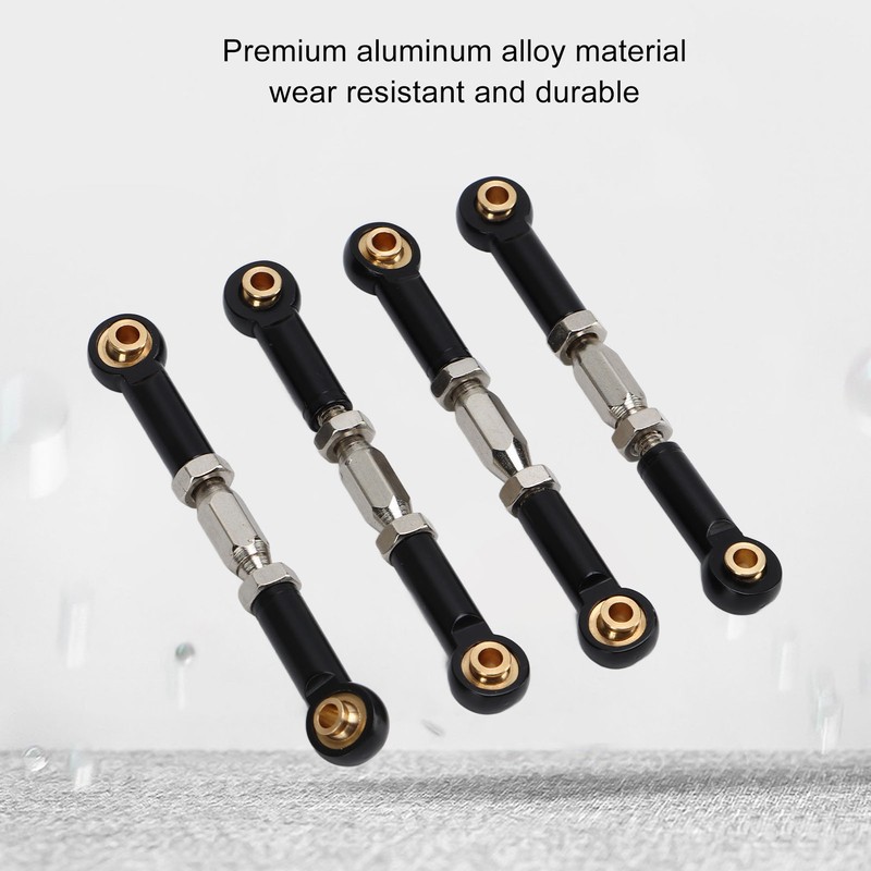 4Pcs RC Car Camber Links Black Aluminium Alloy Reduce Vibration
