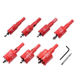 Bimetal Hole Saw Set, LAIWEI Electric Drill Tool, Hole Saw, Drill Tool for Thin Metal, Wood, PVC (18.20.22.25.28.30.35)