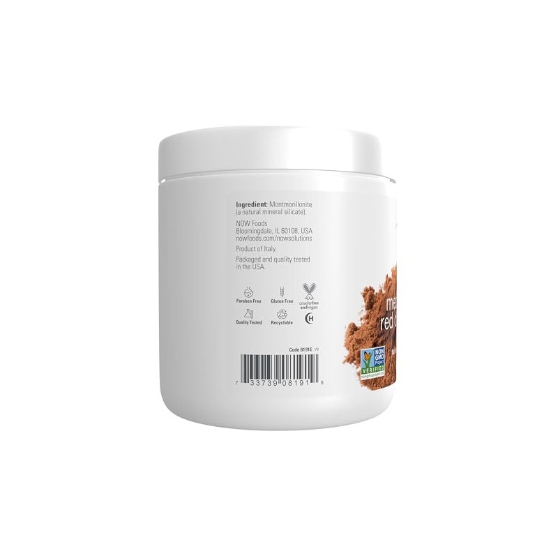 NOW Solutions Red Clay Powder Moroccan, 14-Ounce
