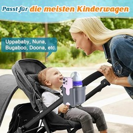 Getränkehalter für Kinderwagen Buggy Zubehör, Muttertagsgeschenke für Mama, Guiseapue Universal Becherhalter Kaffeehalter Kinderwagen Rollator Fahrrad Cup Holder, Baby Erstausstattung Neugeborene