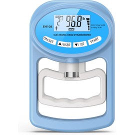 Electronic Hand Grip Strength Tester Grip Strengthener Hand Exerciser Meter Digital Hand Grip Training Gauge 265 Lbs / 120 Kgs for Sport Home School Use