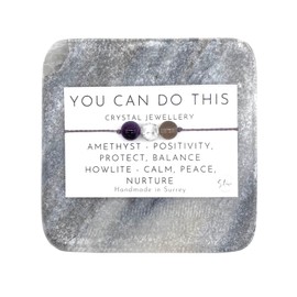 Crystal Bracelet - Real Crystal Jewellery - String Crystal Bracelet - Energy Bracelet - Anxiety Bracelet - Healing Bracelet (You Can Do This)