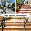 Upgrade 2 Steps Black Handrail & Indoor Stair Railing Kit,