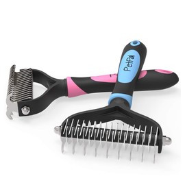 Hundebürste & Katzenbürste Fellpflege von PetPäl - Premium Wohlfühl Unterwollbürste & Unterfellbürste für Mittel- & Lang-Haar - Massage Hundekamm, Fellkamm - Unterfell & Unterwolle Einfach Entfernen & Verfilzungen Lösen für Gesundes Fell - Auch für Große