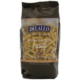 DeLallo Gluten Free Brown Rice, Fusilli, 12-Ounce (Pack of 12)