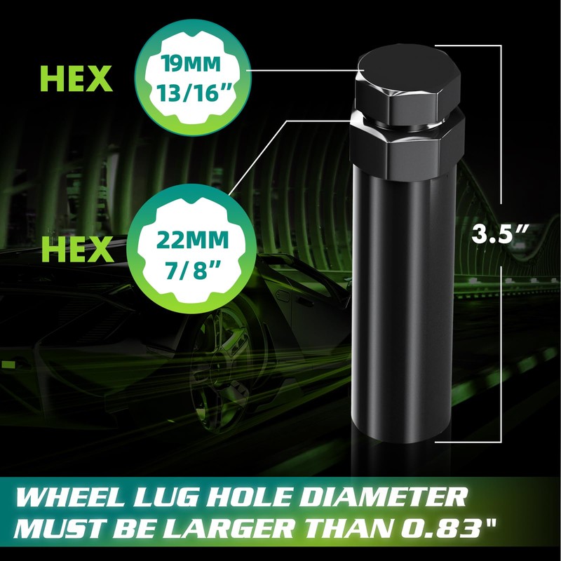 AUTOPTIM 2PCS 7 Spline Lug Nuts Socket Key - Compatible