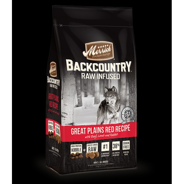 Merrick Backcountry - Raw Infused - Great Plains Red Recipe - Dry Dog Food, 20lb