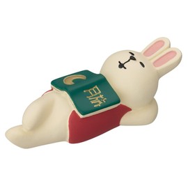 Deco Corporation concombre ZTM-35051M Utoto Reading Bunny, Size: Approx. W2.4 inches (6.1 cm), D2.5 inches (1.8 cm), H0.7 inches (1.8 cm)