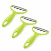 3-Piece Wide-Mouth Vegetable Grater Set with Stainless Steel Blades for