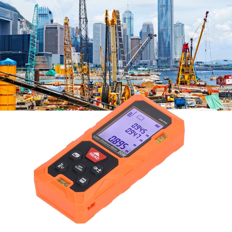 Handheld Laser Distance Meter High Accuracy Double Sensing Holes Digital