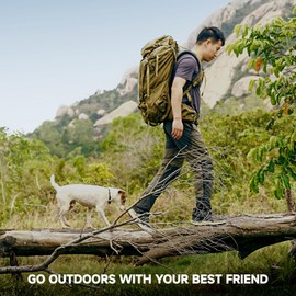 outask Inflatable Outdoor Dog Bed Waterproof,Portable Camping Cot for Large Dogs,Cooling Pet Bed with TPU Fabric Chew Proof Crate Bed Washable (Large)