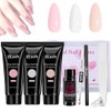 BQAN Poly Nail Gel Kit, 3 Colors Poly Extension Gel