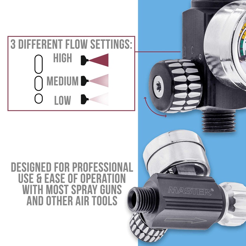 Master Pro High Flow Spray Gun Air Pressure Regulator with