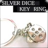 Silver Yard YZ106 Dice, Real Keychain, Gambling, Casino, Money Luck,