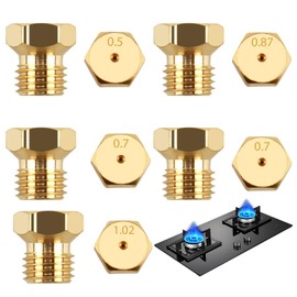 Gas Nozzle Injectors for Gas Grill, Gas Stove, LPG Propane Burner, Replacement Set Gas Injectors for Gas Barbecue Weber, Gas Jet Nozzles, Gas Nozzles for Propane Burner Gas Stove 0.50, 0.70, 0.87,