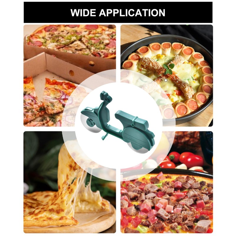 2 Pcs Pizza Cutter Creative Bike Stainless Steel Pizza Wheel