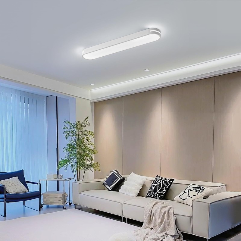 Becailyer Modern LED Linear Ceiling Lights, Dimmable LED Ceiling Lamp