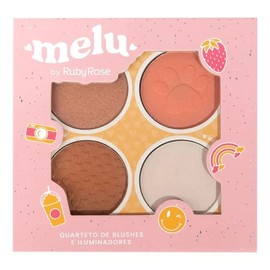 Paleta de rubores e iluminadores Cuarteto de Blushes Mely by Ruby Rose