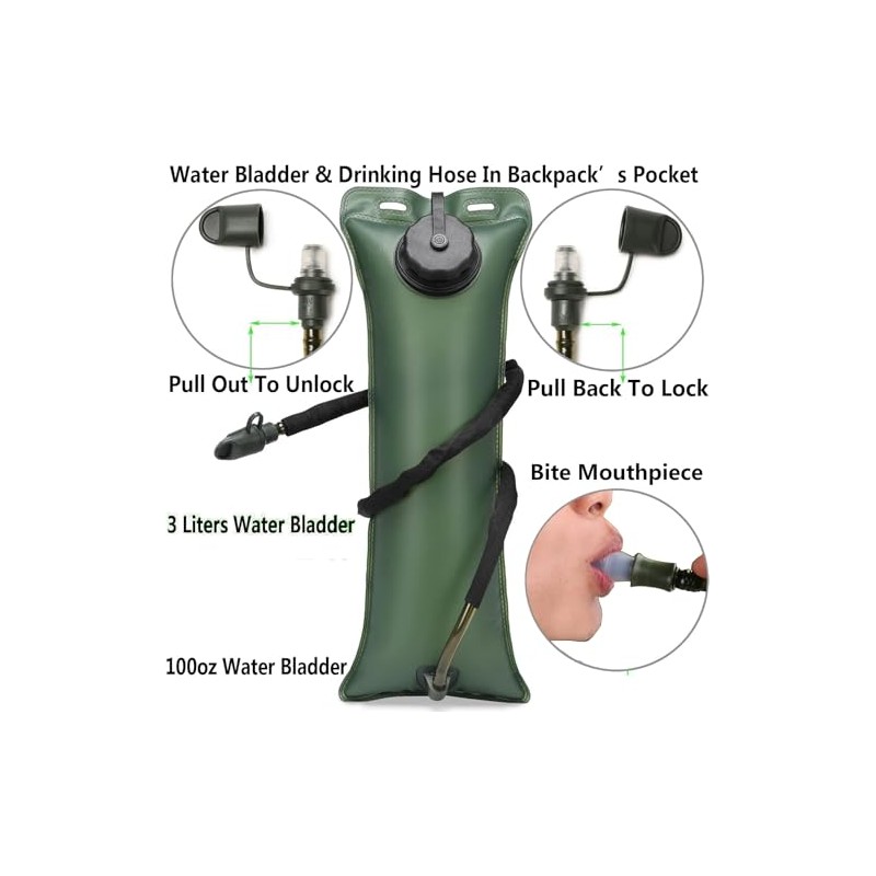 ATBP Tactical Water Hydration Pack Military 3L Water Bladder Carrier