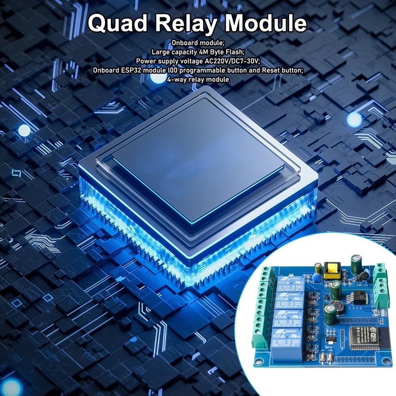 ESP Modulo relè a 4 canali con ESP-32 WiFi Bluetooth,