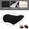 Lumbar Cushion, Back Cushion with Removable Elastic Band, Non-Slip Lumbar