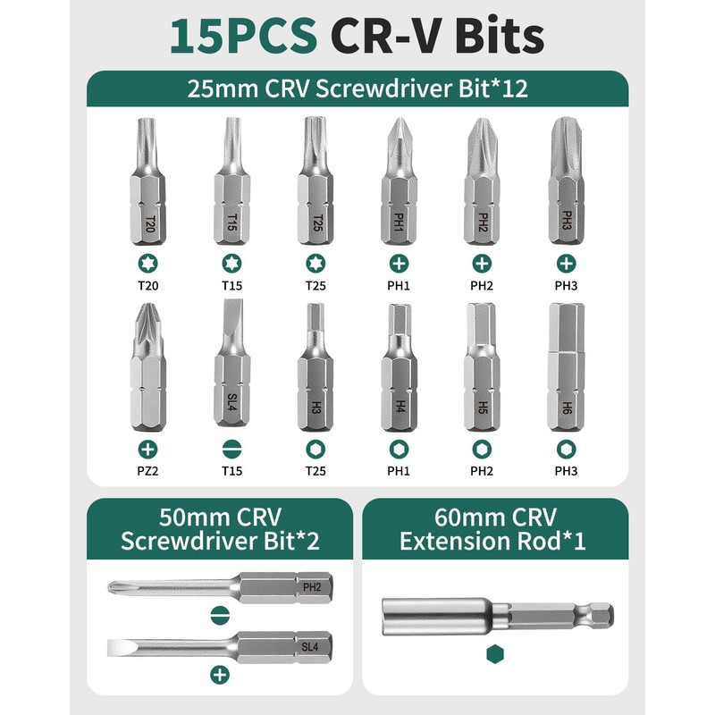 WorkBless Cordless Screwdriver, 3.7V Electric Screwdriver with LCD Touchscreen Display,