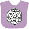 inktastic 20 Sided White Dice Baby Bib Lavender - Gus