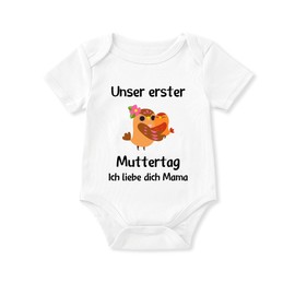 Glimnerize Baby Bodysuit Onesie Romper Short Sleeve Bodysuit First Mother's Day Gift for Mother Premature Baby Clothing 0-12 Months, White A2, 6 - 9 months