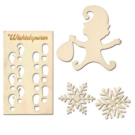Gnome Stencil Footprints, Wooden Gnome Accessories Footprints Stencil Window Christmas Gnome Elf, Gnome Stencil, Gnome Construction Site, Christmas Decoration Indoor Elf, for Floors, Window Decoration