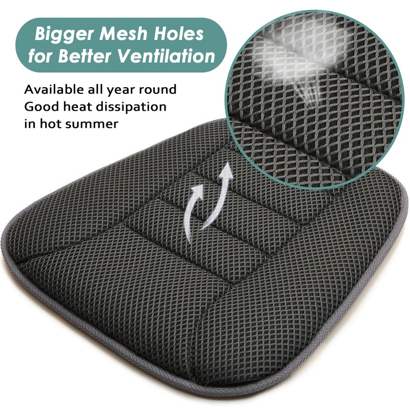 AEROiVi Car Seat Cushion for Driving, Breathable 3D Air Mesh,