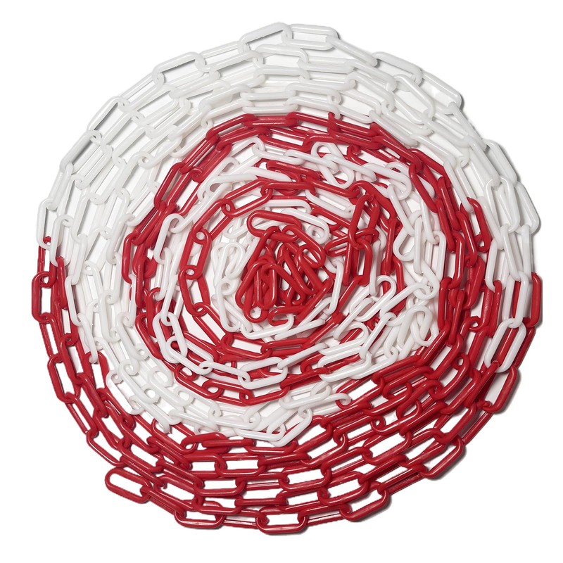 WinHub Plastic Chain10M x 6mm Red and White High Visibility