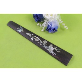 New 4/4 Violin Fingerboard Pearl Flower Inlay Natural Ebony wood Violin parts Repair set up violin (style4)