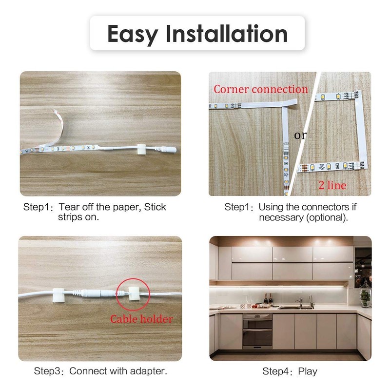 WOBANE Under Counter Light, Dimmable LED Under Cabinet Lighting, 6