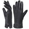 Harssidanzar HL001EU Women's Winter Warm Lining Lambskin Leather Gloves Touchscreen