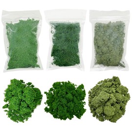 Woohome 3 Color Tree Powder for DIY Model Trees Basing Material Kit, Tree Powder Model for DIY Miniature Model Shrub Bushy Tuft, Building Model Railway Fairy Garden Diorama Scenery