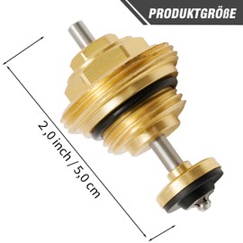 Hoypeyfiy Distributor M30 x 1.5 mm G1/2 Brass Return Bolt, Distributor Valve Core and Heating Circuit Distributor, Underfloor Heating Distributor for UFH Actuator Pack of 10
