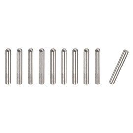 sourcing map 3x12mm Dowel Pins, 10pcs 304 Stainless Steel Round Head Flat Chamfered End Dowel Pin Bunk Bed Pins Shelf Pegs Support Shelves Fasten Elements