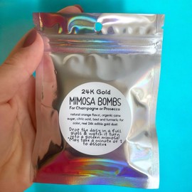 Salteelime 24K Edible Glitter gold Mimosa bombs For Champagne Or Prosecco