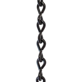 RCH Hardware CH-S50-06-BLK-10 Steel Basket Chain, Black (10 Feet)
