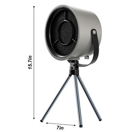 Yolispa Mini Portable Range Hood, Portable Extractor Fan Kitchen with 3 Wind Speeds, Desktop Cooker Hood, Portable Extractor Fan Kitchen for Home Kitchen Fondue Hot Pot BBQ (Black Grey)