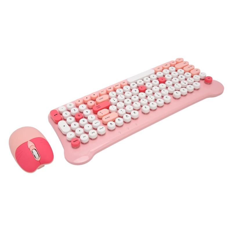 Wireless Keyboard and Mouse 2.4Ghz Connection Cute Keyboard Mouse Set