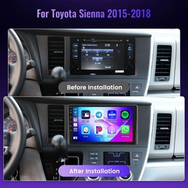 Wireless Carplay Car Stereo for Toyota Sienna 2015-2018 with 9-Inch Touchscreen, [Qualcomm 8-core 4+64GB] Upriding Android 13 Car Radio Android Auto BT5.1/DSP/Hi-Res Audio/WiFi/SWC/GPS/OTA+Backup Cam