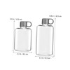 CORHAD 2pcs Flat Water Bottle for Travel Camping Gym Leakproof