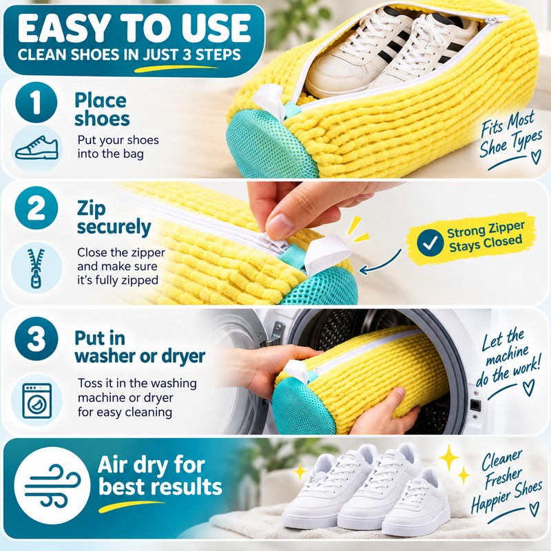 Shoe Washing Machine Bag for Sneakers & Casual Shoes –