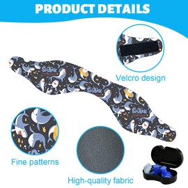 Ear Protection Swimming Children, Neoprene Headband Children, Swimming Headband with Ear Plugs Swimming, Elasticity, Waterproof Headband for Diving, Pool, Showers and Water Sports (Blue)