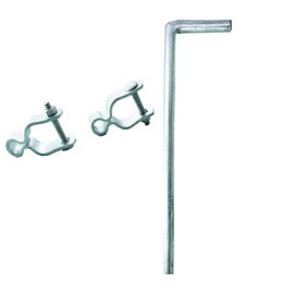 Jiaroutk 1-3/8 × 32 Heavy Duty Gate Drop Rod - Galvanized Cane Bolt for Double Single Gate - Ideal for Yard, Garden, and Farm - Chain Link Fence Parts I